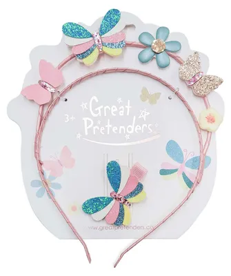 Produktbild von Kinder Schmetterling Haarreif mit Haarspangen-Set Butterflies