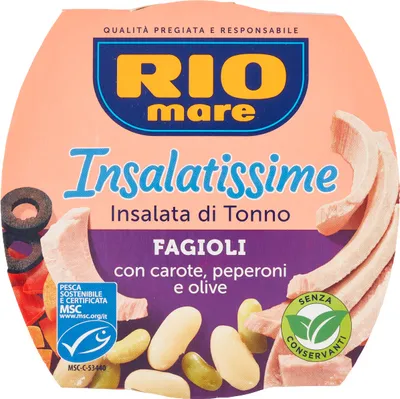 Immagine prodotto di Insalata con tonno e fagioli Insalatissime Insalata di Tonno 160 g - Rio Mare