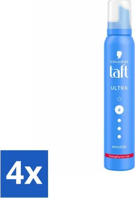 Produktbild von Taft - Haarschaum - Ultra 4 - Volumenfixierung - 200 ml - Vorteilspack - 4 Stücke