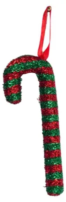 Zdjęcie produktu dla Świąteczna dekoracja - cukierki w kształcie laski - pianka - zielony/czerwony - 21 cm