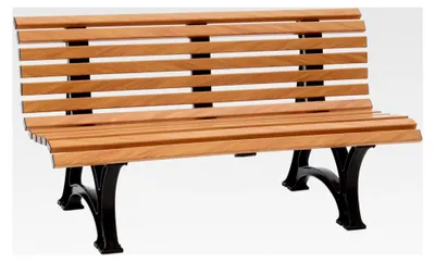 Produktbild von Sitzbank Helgoland - 3-Sitzer Gartenbank für Garten, Balkon, Terrasse, Parkbank in Holzoptik