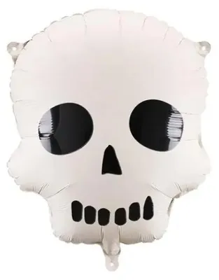 Obrázok produktu pre PartyDeco Skull, Dekorácia, Fólie, Biela, Obrázok, Halloween, Chlapec / dievča