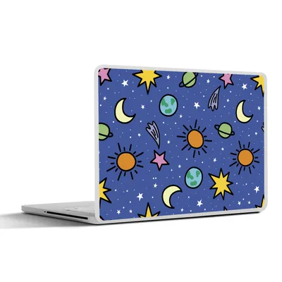 Produktbild von MuchoWow® Laptop Aufkleber Sticker Cover Planeten - Sterne - Design 32.5x23.5 cm - Sticker für Laptop - Selbstklebend