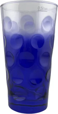 Produktbild von Blau Farbiges Dubbeglas 0,5 L (3/4 Farbverlauf) Bunte Dubbegläser aus der Pfalz für Weinschorle, Schorleglas, Weinglas