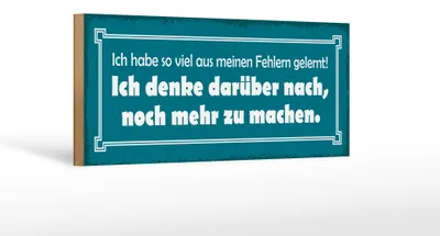 Produktbild von Holzschild Spruch 27x10cm ich so viel aus Fehlern gelernt