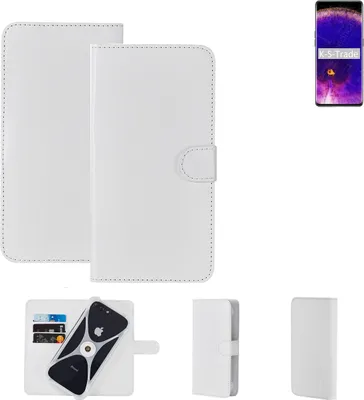 Produktbild von K-S-Trade Handy Hülle Schutz Hülle kompatibel mit Oppo Find X5 Cover Case Bookstyle Bumper weiß 1x