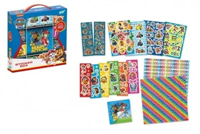 Obrázek produktu pro Totum Paw Patrol Sticker Box 12r+2s+bookl, 3 rok/roky, Paw Patrol, Vícebarevný