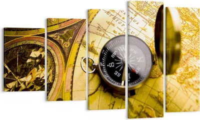 Produktbild von Bild auf Leinwand - Leinwandbild - Abstrakt kommunikation kompass erde - 100x60cm - Wand Bild - Wanddeko - Leinwanddruck - Bilder - Kunstdruck - Leinwand bilder - Wandkunst - EG100x60-2129