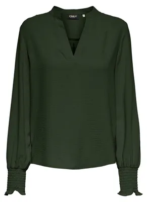 Productafbeelding van ONLY Onlmette V-hals blouse met lange mouwen, model Smock, artikelnummer Noos WVN