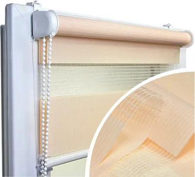 Obrázek produktu pro Voppi Roleta Den a Noc 62x230 cm lososová, dvojitá vnitřní roleta, snadná neinvazivní instalace