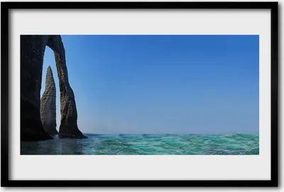 Produktbild von Bild 60x40 MDF-Rahmen Wandkunst Sea Rock Landschaft