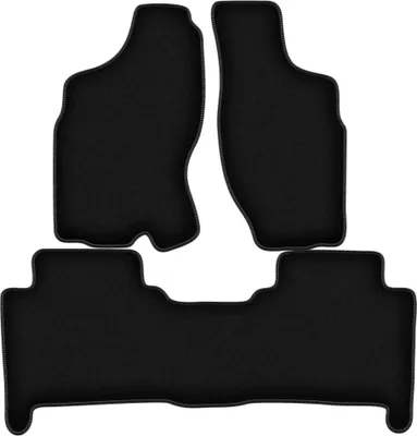 Produktbild von Wielganizator Velours-Autoteppiche – passend für Nissan Terrano II (SUV, Bj. 1993-2005) –  schwarz, passgenau, mit Befestigungen set 3 Stk.