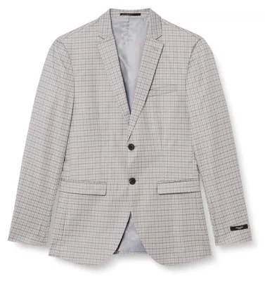 Immagine prodotto di JACK & JONES, giacca da blazer a quadri per uomo, modello JPRFRANCO, colore grigio chiaro melange con motivo a quadri