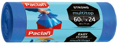Zdjęcie produktu dla Worki na śmieci Paclan 60 litrów 24 szt. Multitop