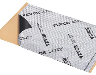 Productafbeelding van VEVOR 47-delige set isolatiematten voor auto's, 4,8 m², antidreunmatten, 248,9 x 398,8 mm. Voertuigisolatie, 50 mil (1,3 mm) dikte, aluminiumfolie, geluidsabsorberende mat, hittebestendig, geluidsisolatie, akoestische isolatie, geluidsreductie