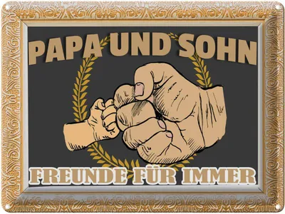 Produktbild von vianmo Blechschild 30x40 cm Papa und Sohn Freunde für immer Spruch Zitat