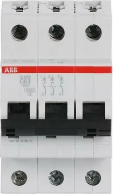 Produktbild von S203-C63 Sicherungsautomat 6kA 63A C 3p (2CDS253001R0634)