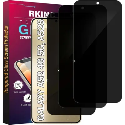Produktbild von Displayschutzfolie Panzerglas 3 Stück für Samsung Galaxy A52/A52 5G/A52S 5G, Sichtschutz, Anti-Spähen