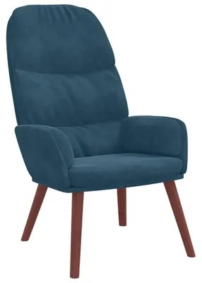 Image de Fauteuil relax confortable en velours bleu