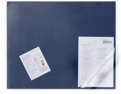 Productafbeelding van Schrijfonderlegger met Transparante Afdekking - 650 x 520 mm, Donkerblauw