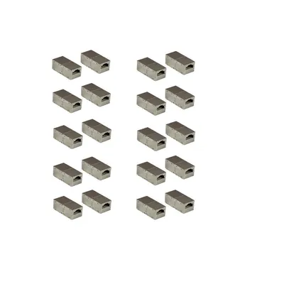 Image de Connecteurs pour câbles de raccordement Cat. 6, RJ45, entièrement blindés, lot de 10,