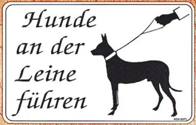 Produktbild von Hinweisschild - Hunde an der Leine führen - 308671 - 40cm x 24cm