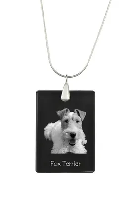 Image de Fox-terrier à poil dur - Pendentif en cristal avec chien, collier en argent avec photo, pendentif personnalisé de la marque Art-Dog