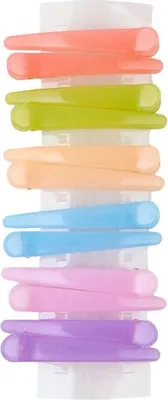 Produktbild von Set mit 12 pastellfarbenen Haarspangen, nickel- und chromfrei, Länge 8 cm