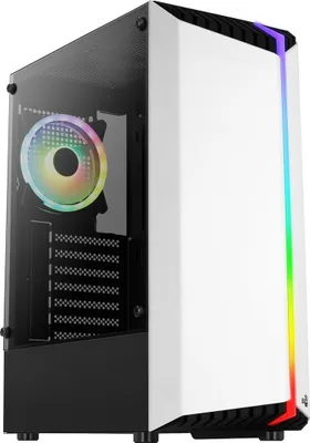 Obrázok produktu pre Aerocool Bionic, Midi Tower, PC, Biela, ATX, micro ATX, Mini-ITX, Akrylonitrilbutadienstyren (ABS), SPCC, Hranie