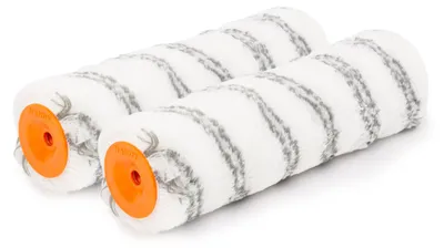 Productafbeelding van 2x Acrylverfroller, 250 mm – Set van 2 – Geschikt voor watergedragen acrylverf – Viltvrij met een gelijkmatige verfverdeling [11187B-2]