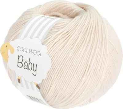 Produktbild von Lana Grossa COOL WOOL BABY 50 g sanfte Babywolle, super fein, atmungsaktiv 220 m Farbe 323 - Muschel