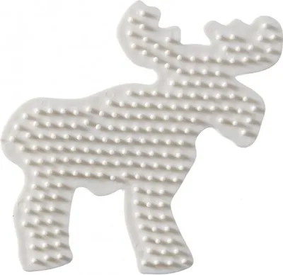 Produktbild von Nabbi® BioBeads Stiftplatte Elch, 11 x 11 cm, weiß