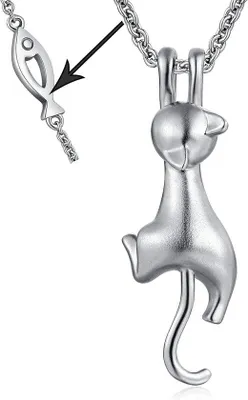 Produktbild von Silberne Kette - Tierhalterin Damen - Stilvolle Schmuckstücke - Allergikerfreundliches Material - 45 cm - Silberfarbig
