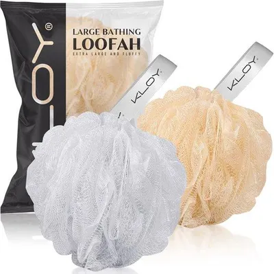Zdjęcie produktu dla Duża gąbka do kąpieli z luffy, idealna do peelingu i głębokiego oczyszczania