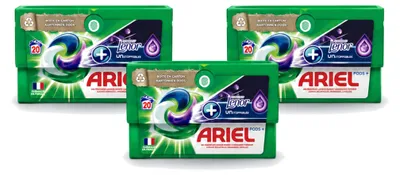 Produktbild von 3 x Ariel All-in-1 Pods Touch of Lenor Unstoppables Waschmittelkapseln - Vorteilspackung - 3 Stücke