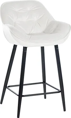 Produktbild von CLP Barhocker Gibson Samt, Sitzhöhe 76 cm cremeweiß