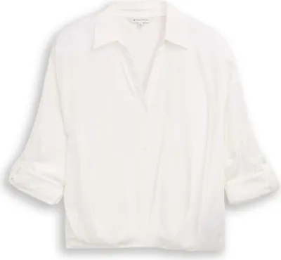 Produktbild von Oversized Satinbluse mit Turn-up-Funktion