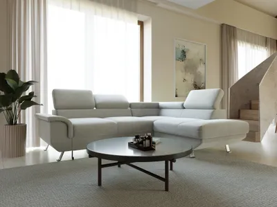 Produktbild von LetSit Ecksofa Siena L Raven Rechts Freistehendes Loungesofa Bequemes Ecksofa mit Schlaffunktion Schmutzabweisend Für Wohnzimmer Schlafzimmer Beige