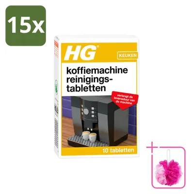 Produktbild von 15 x HG Reinigungstabletten für Kaffeemaschinen - Sparpackung - 15 Stücke