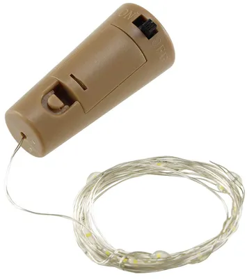 LED-Lichterkette 10er-Pack, 20 warmweiße LEDs, 2 m, Silberdraht