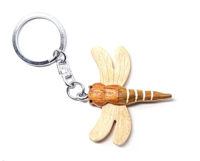 Produktbild von Schlüsselanhänger aus Holz - Libelle
