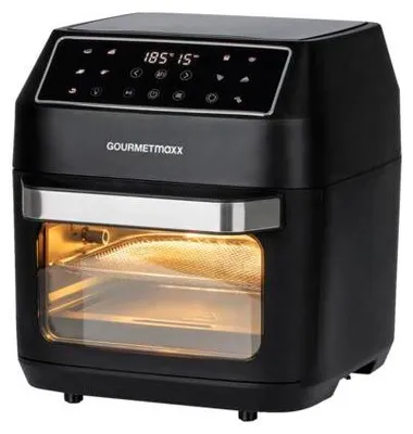 Produktbild von GOURMETmaxx MINI-Backofen 12 l Touchdisplay, Drehspieß - 1700 W Nutzvolumen 12 l Maße BxHxT 32,5 cm x 34,5 cm x 35,8 cm
