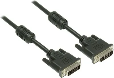 Produktbild von Anschlusskabel DVI-D 24+1 Stecker an Stecker, mit Ferritkern, schwarz, 1,8m, Good Connections®