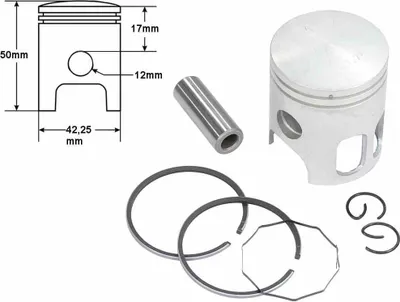 Image de Piston Yamaha Dt 42,25 5 Chanfreins