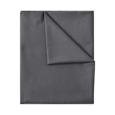 Produktbild von Bettlaken Betttuch 100% Baumwolle ohne Gummizug, 150x250 cm, Anthrazit grau