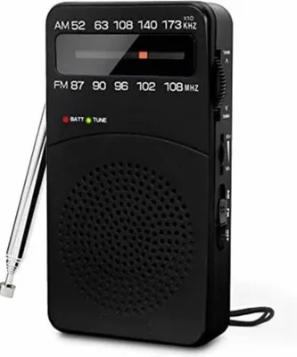 Immagine prodotto di Radio a transistor tascabile - Ideale per i viaggi - Dimensioni ridotte - Design portatile