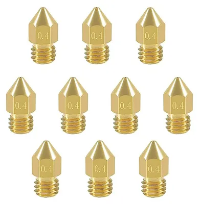 Produktbild von 10 Stück Düsen 0,4 mm Düsen 3D-Drucker Messing Düsen für Ender 3 V2 /Ender 3/Ender 3 Pro/Ender 3 Max/Ender 3 S1/Ender 3 Neo/Ender 5 Pro/Ender 5 /Ender 5 Plus/CR 10 Series