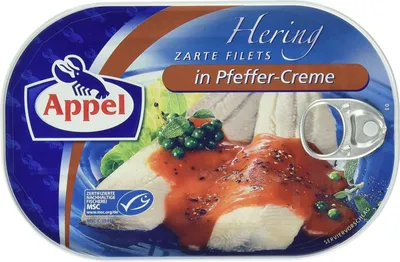 Immagine prodotto di Filetti di aringa Appel in crema di peperoni saporita e piccante 200g