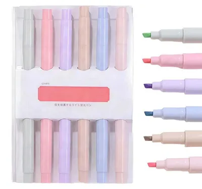 Produktbild von Textmarker Set 6 Farben fluoreszierend für Bibel und Notizen