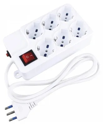 Immagine prodotto di Vultech MU-03 cavo di prolunga 1,5 m 6 prese CA per interni Bianco